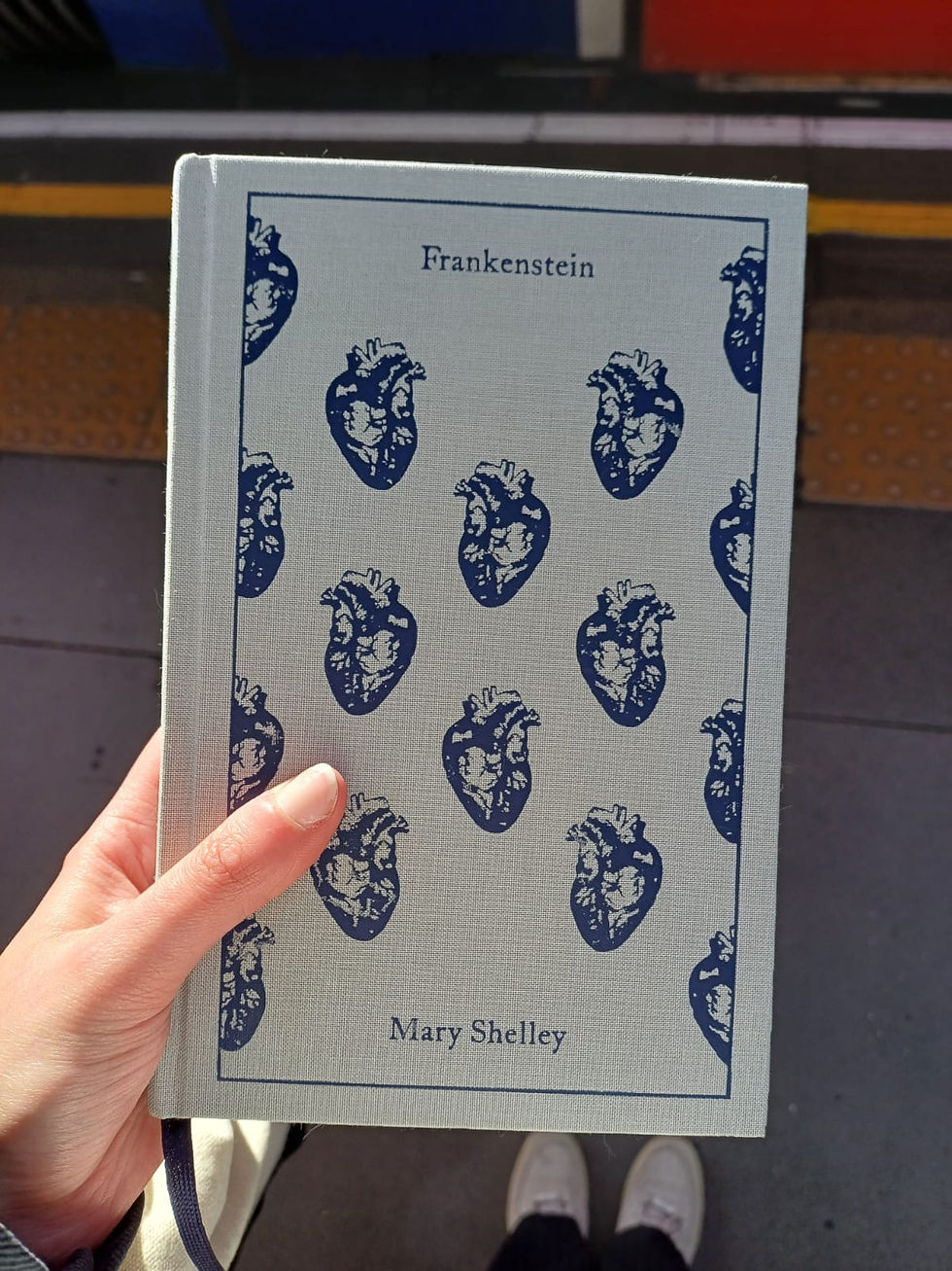 My edition of Frankenstein when I started it at Earl's Court station