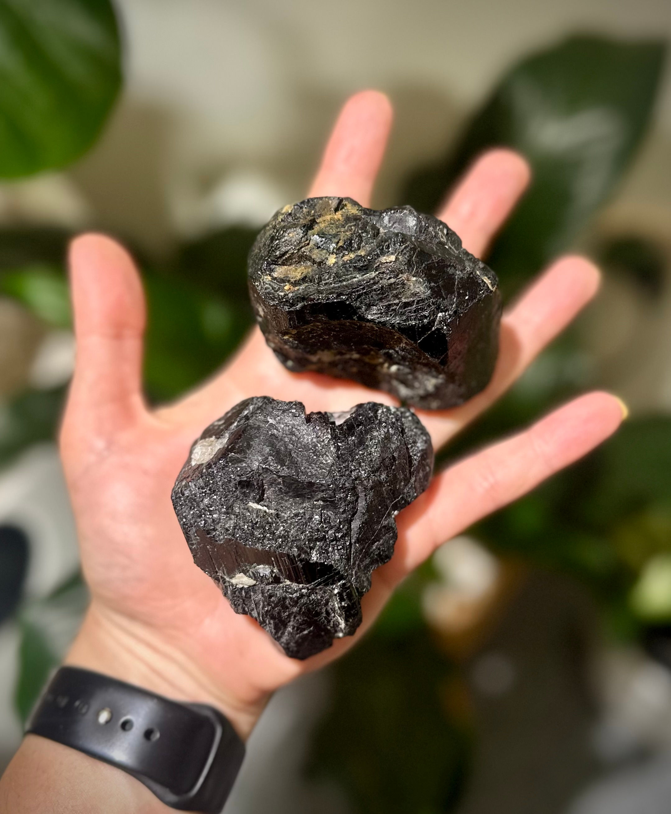 Black Tourmaline Raw Chunks - Large