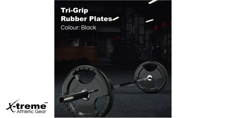 Thumbnail: TRI-GRIP RUBBER-COATED PLATE - 2.5lbs to 45lbs