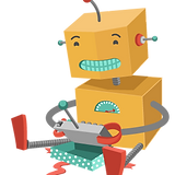 Robot playing with toy