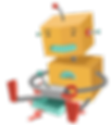 Robot gioca con il giocattolo