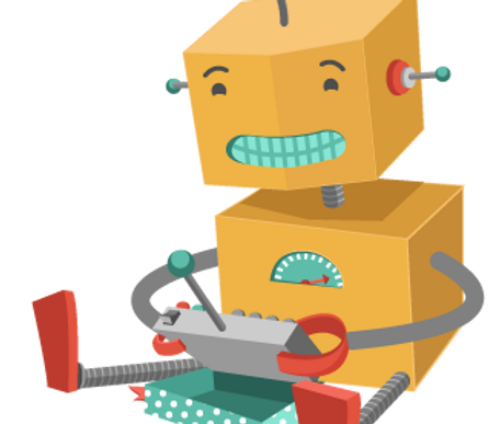 Robot playing with toy