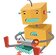 Robot playing with toy