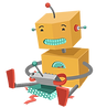 Robot spelen met speelgoed