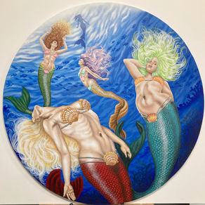 "Sirens"/ latex acrylic on PVC/ 35"x36"/ $2200