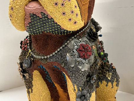 "Yellow Dog" / mixed media / $1,100