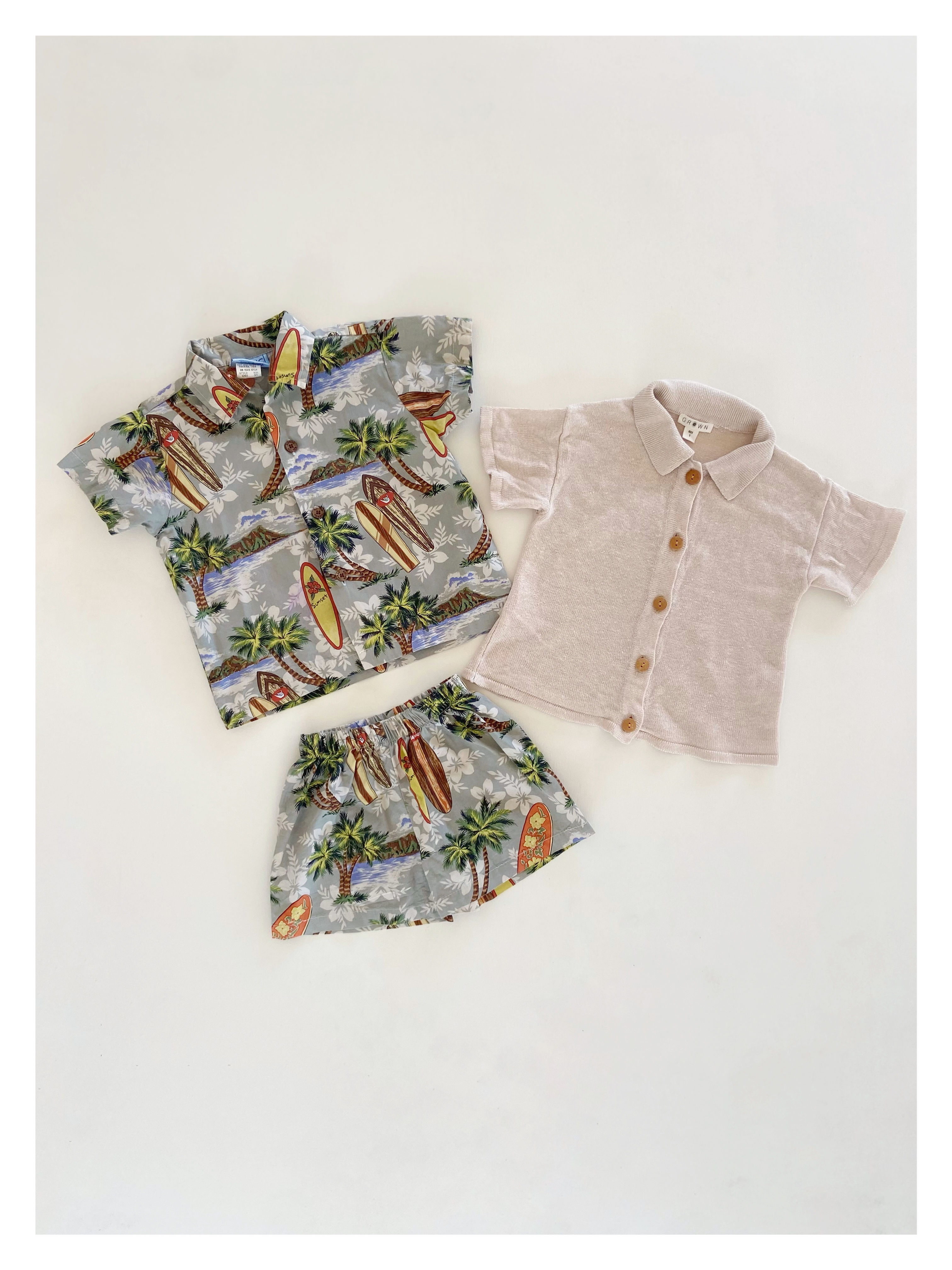 Hawaii Shorts (size 3) has matching shirt 