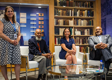 Deena Gorland, Librarian/Archivist, APA Foundation, Dr. King Davis, President of Friends of Virginia's Central State Hospital, Dr. Brandi Justice, Director of CSH and Rawle Andrews, JD, Executive Director, APA Foundation
