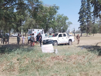 Volcó una camioneta en la ruta 158 y terminó dentro del Área Material Río Cuarto