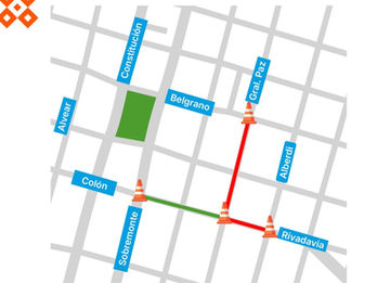 Cortes peatonales por navidad en Río Cuarto