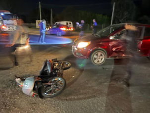 Violento choque en ruta 36: una mujer terminó hospitalizada tras impactar en moto