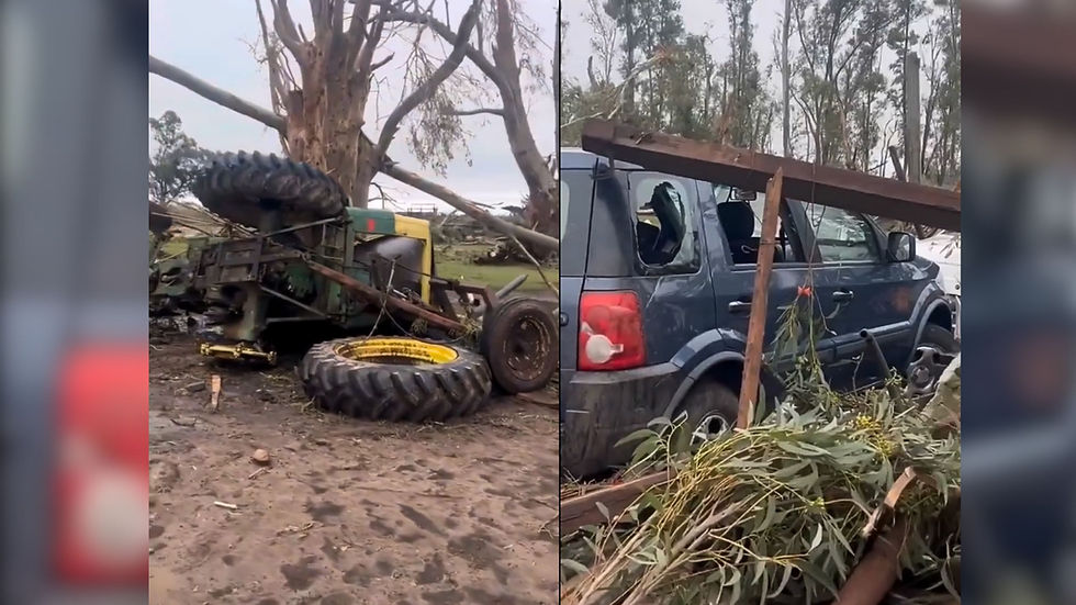 “Se nos cayó la casa arriba”: una familia perdió todo tras el paso de un tornado