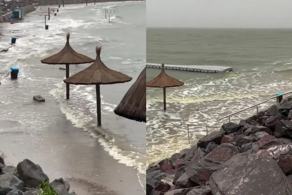 Fuerte crecida de la laguna de Mar Chiquita tras las intensas lluvias en Córdoba