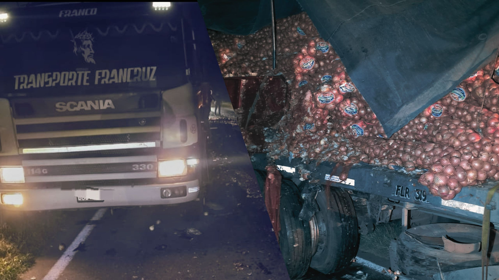 Choque de camiones en la ruta 35: corte total y un joven herido