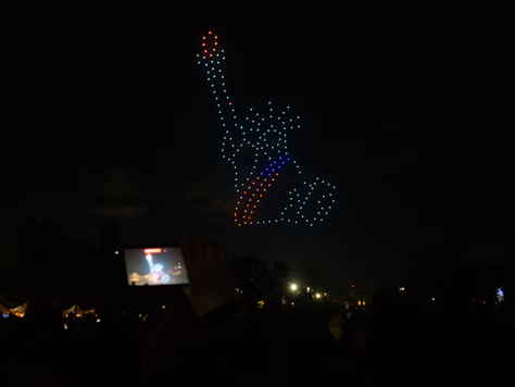 Buenos Aires festejó con drones los 250 años de Estados Unidos