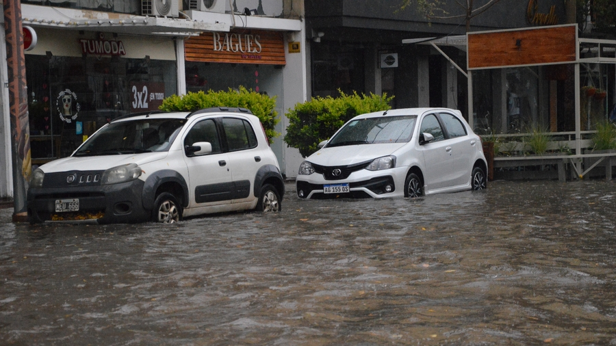 Temporal en Santa Rosa: destrozos, anegamientos y una polémica escena con un camión municipal