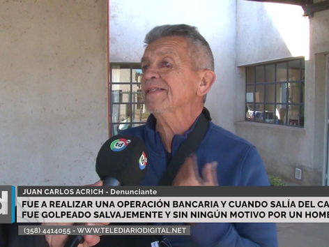 Juan Carlos Acrich denuncia violento ataque a la salida de un cajero automático