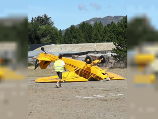 Susto en el aeródromo de Trevelin: una avioneta sufrió un accidente al aterrizar y todo quedó grabado