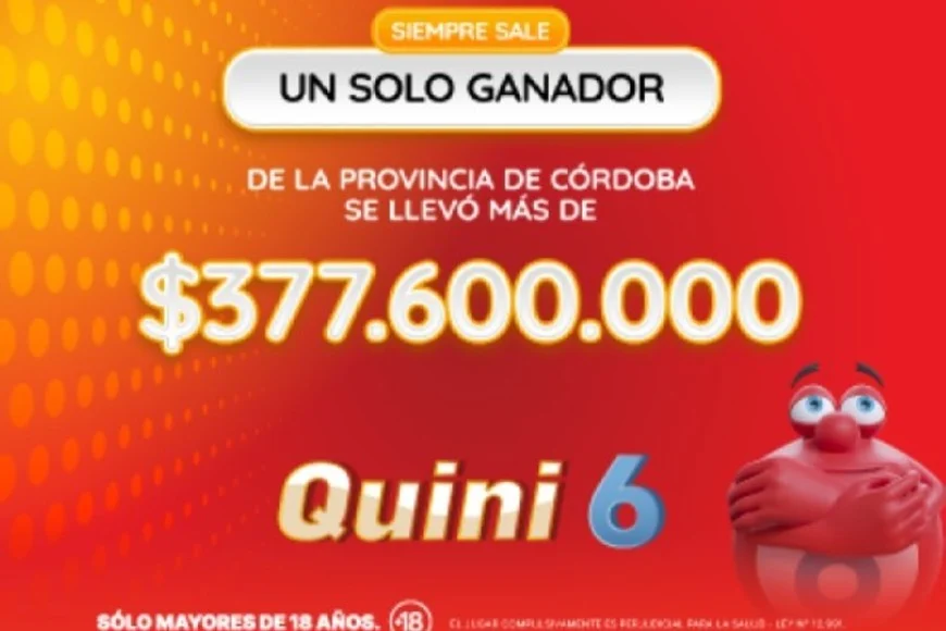 Un solo ganador del Quini 6 en Río Cuarto: se llevó más de $377 millones y aún no aparece