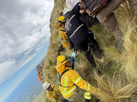 Fuerte operativo en la sierra tras un accidente en parapente