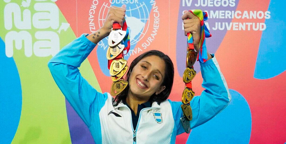 Agostina Hein brilló en los ODESUR juveniles con 10 medallas
