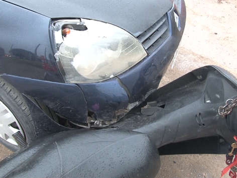 Choque en ruta A005: una motociclista fue hospitalizada tras impactar con un auto