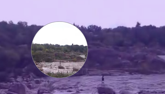 Una mujer quedó atrapada por la creciente y tuvo que ser rescatada