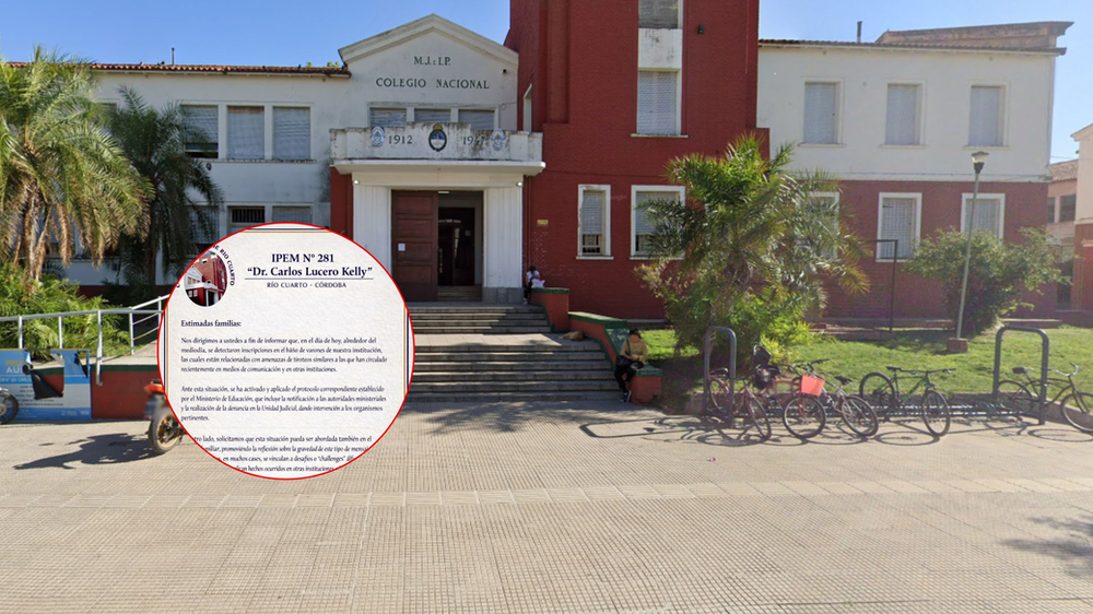 “Ya no es un caso aislado”: otro colegio de Río Cuarto confirmó amenazas y activó protocolo oficial