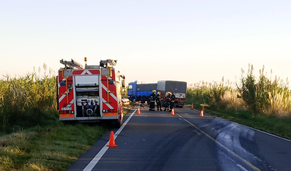 Choque fatal en ruta 35: murió el conductor de un utilitario tras impactar con un camión