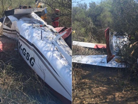 Se cayó una avioneta: cinco personas fueron rescatadas y dos niños terminaron hospitalizados