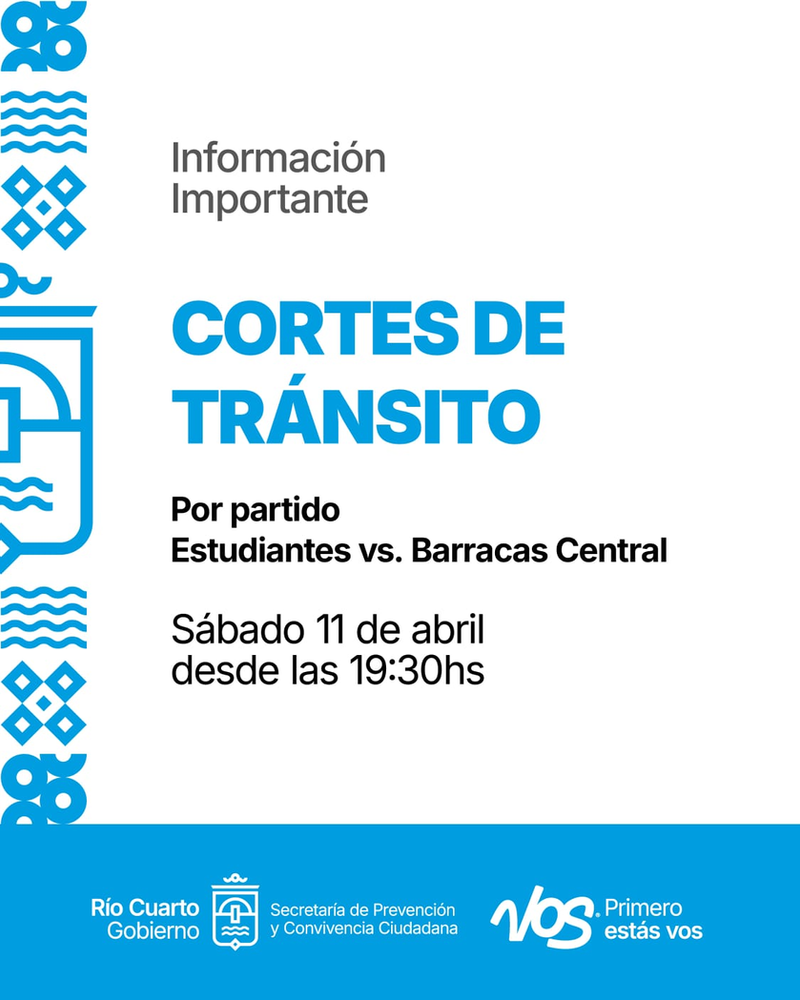 Cortes de tránsito por el partido de Estudiantes y Barracas central