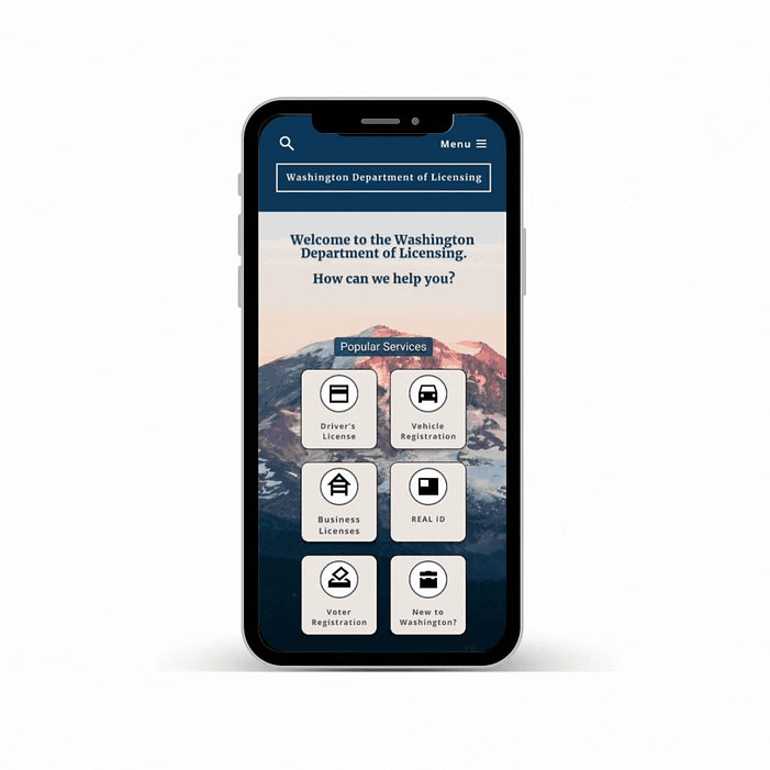 GIF of mobile redesign