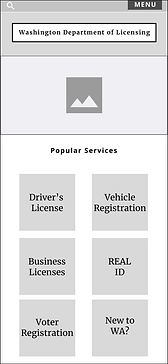 Image of low-fidelity mobile wireframe.