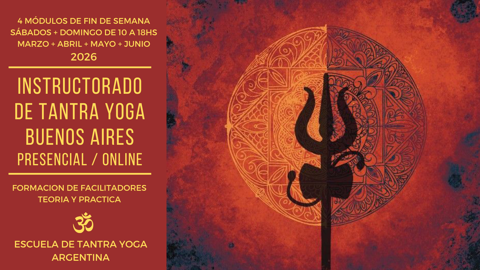 Instructorado de Tantra Yoga 2026 | Escuela Tántrica