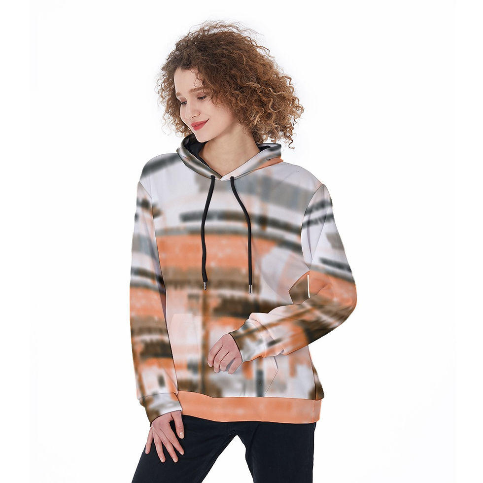 Thumbnail: All-Over Print Women's Heavy Fleece Hoodie