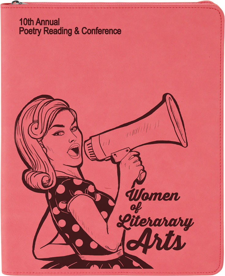 Thumbnail: Zippered Leatherette Portfolio - 9 1/2" x 12"