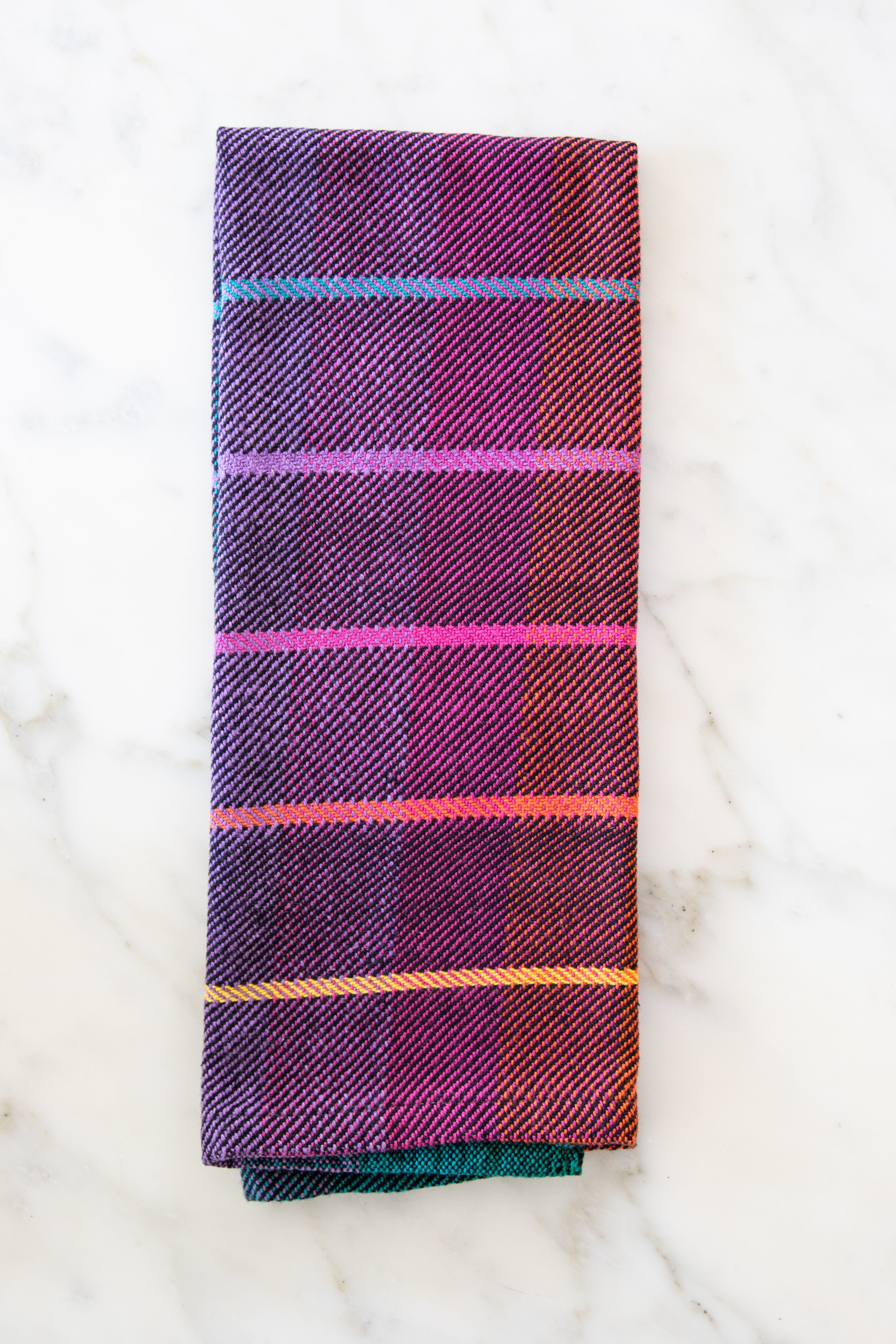 Cotton Twill Towel in Graduated Color Array