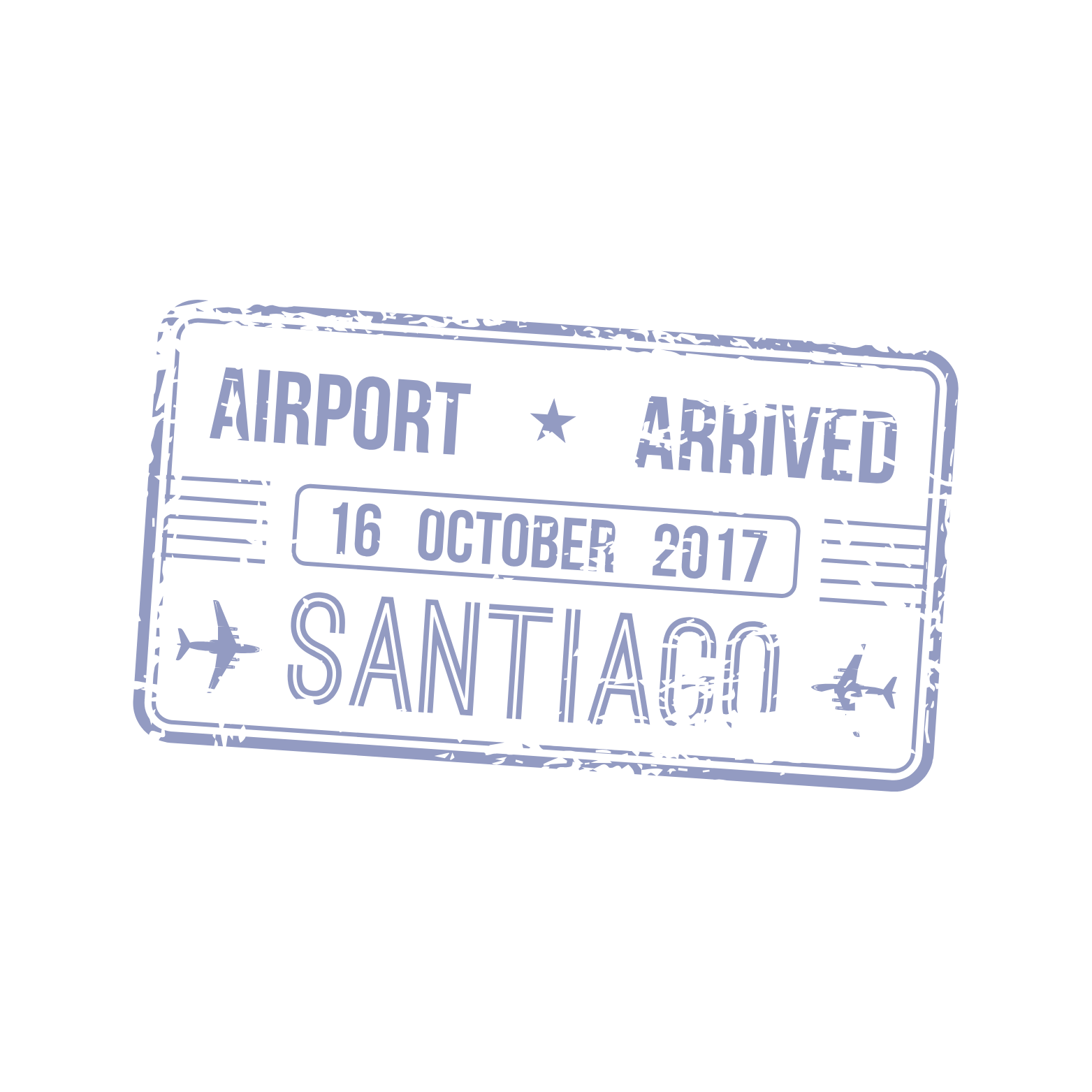 airport arrival stamp icon