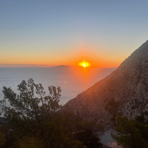 Sunset from Santorini Mountain