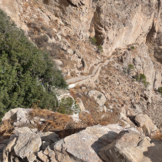 Trail from Ancient Thera, Santorini.