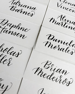 Elizabeth-Hiraya-Calligraphy-Toronto-Calligrapher-Brush-Lettered-Black-and-White-Placecard