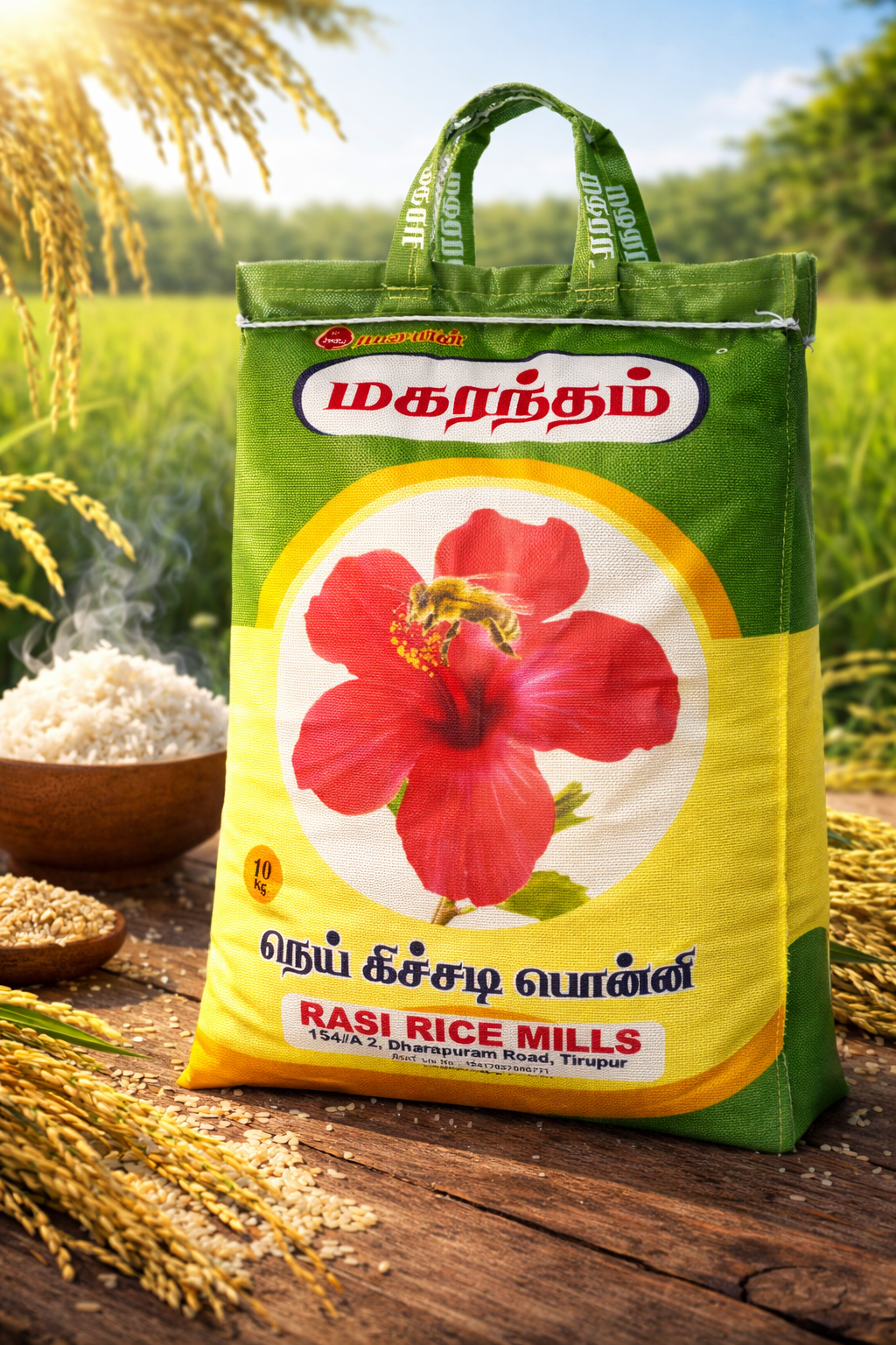 Magarantham, Nei Kichadi Ponni Rice 10kg(KNM 1 Year Old)