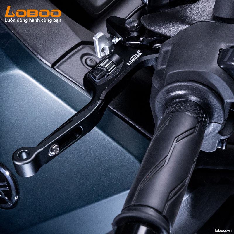 Hình thu nhỏ: Tay phanh sau tích hơp công tắc Xmax 300 Loboo CLU