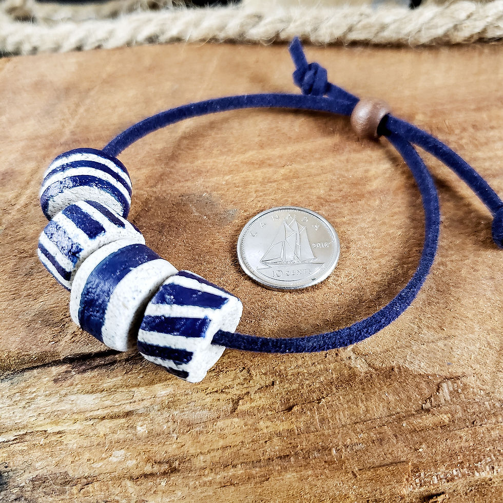 Thumbnail: Ocean Side - Striped Beads (Navy)