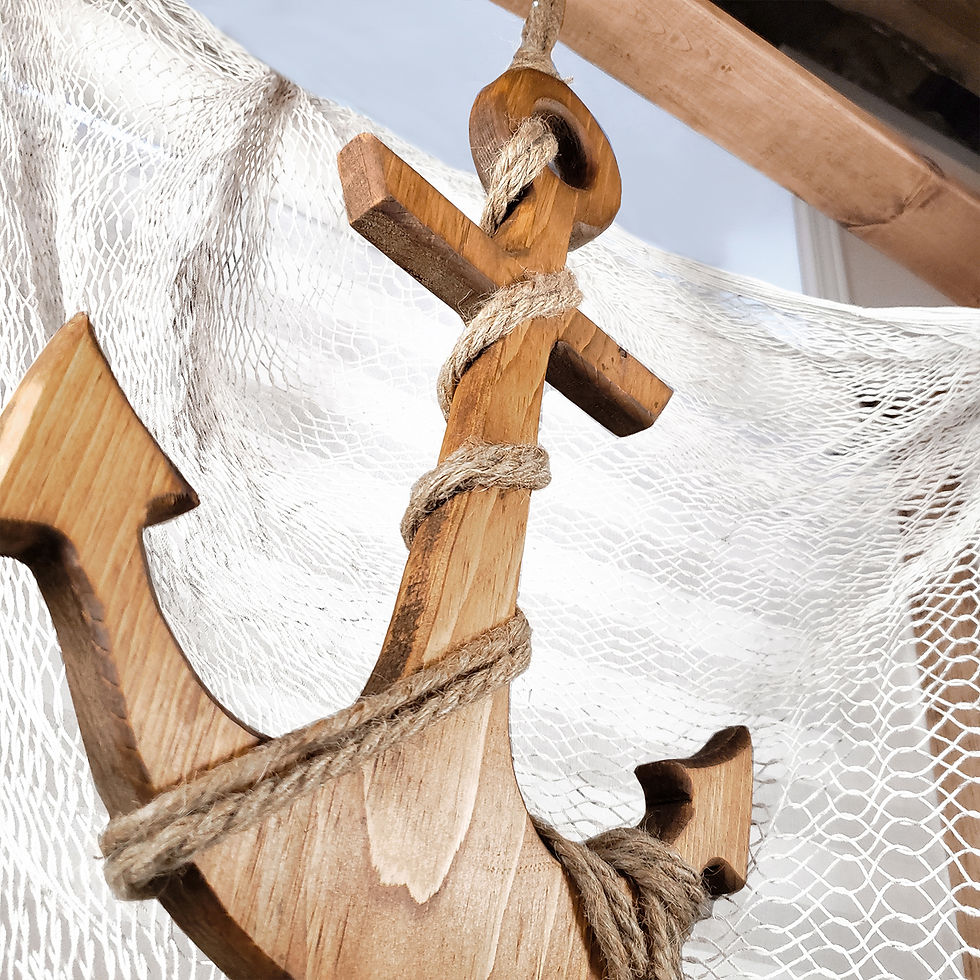 Thumbnail: Wood ANCHOR  w/Rope (Tuscan)