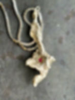 Thumbnail: Pink sapphire 925 pendant and chain