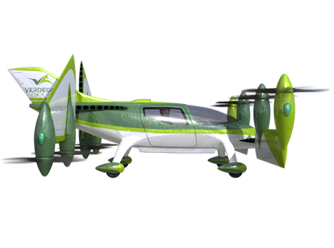 eVTOL Personal Air Taxi vertical flight mode