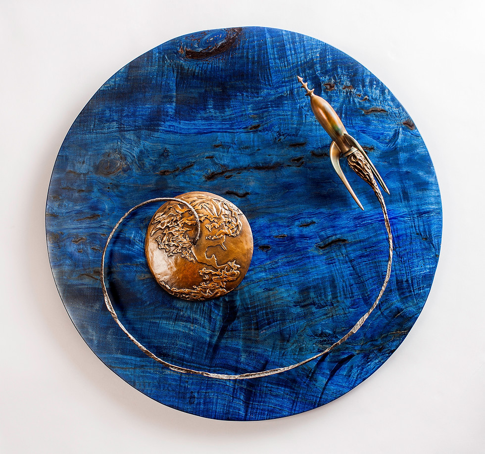 Thumbnail: Escape From Gravity. Limited Edition Bronze w custom color frames