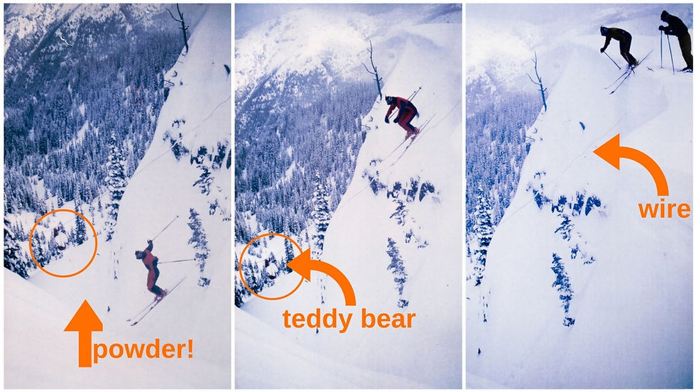 Erik Lindbergh cliff jumping into Teddy Bear Chute. Photo by Roger Barnett