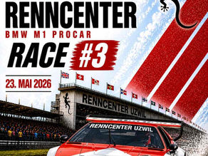 Das 3. Rennen zur Internationalen Kombi "GECKO BMW M1 & GT-Pro Meisterschaft 2026" im Renncenter Uzwil findet am Samstag 23. Mai 2026 statt